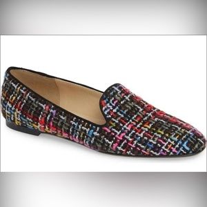 J.Crew Smoking Slipper Rainbow Tweed sz 7